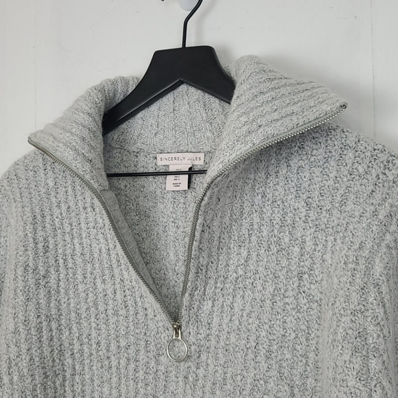 Sincerely Jules Gray Wool Blend Cropped Pullover S - Picture 4 of 8